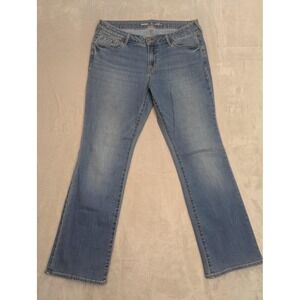 Old Navy Kicker Bootcut Jeans Womens 14P Blue High Rise Medium Wash Stretch